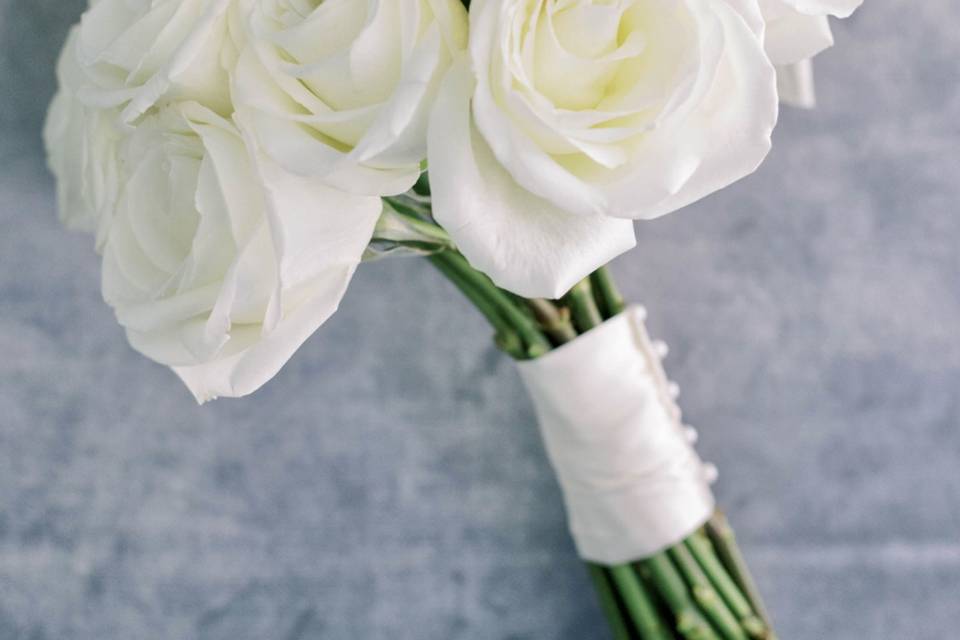 White rose bridal