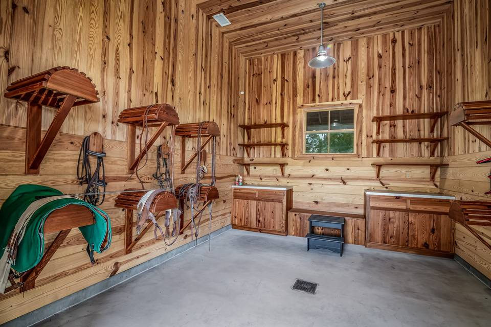 Stable saddle room interior
