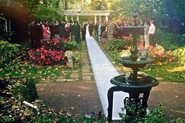 Outdoor wedding ceremony