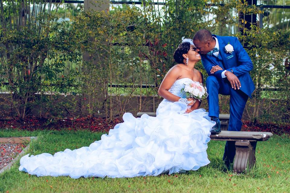 The bride and groom