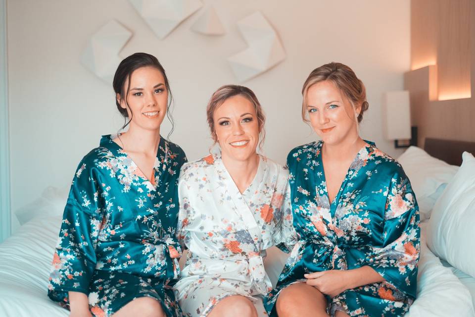 Bride and her girls