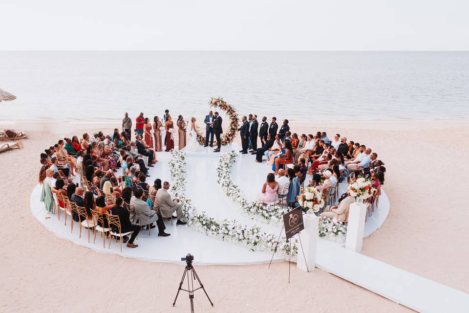 Drone shot of the Ceremony