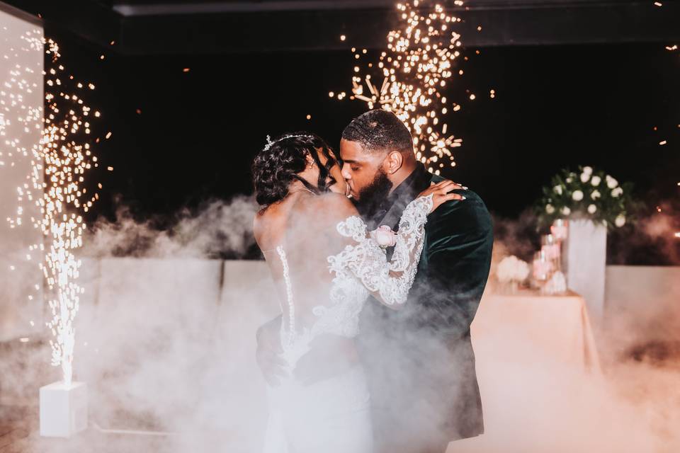 Bride and Groom on Fire