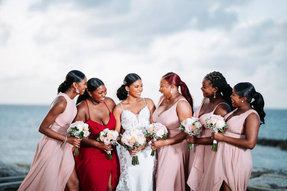Bride and Her ladies
