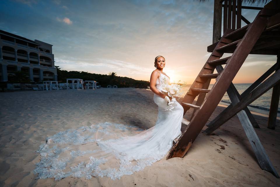 Bridal Portrait on the Beach
