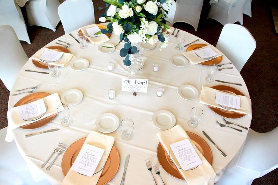 Wedding Reception Table Setup