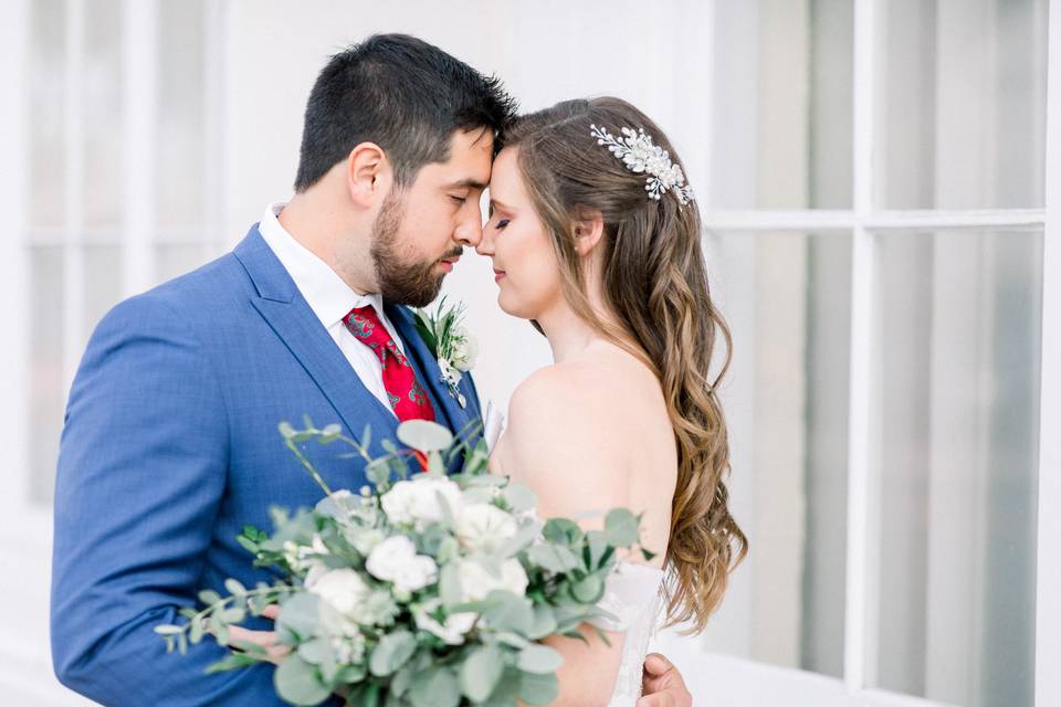 Bride and groom portrait