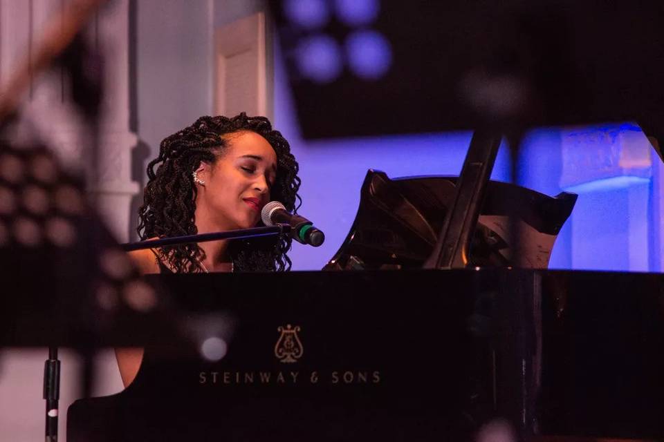 Playing the piano