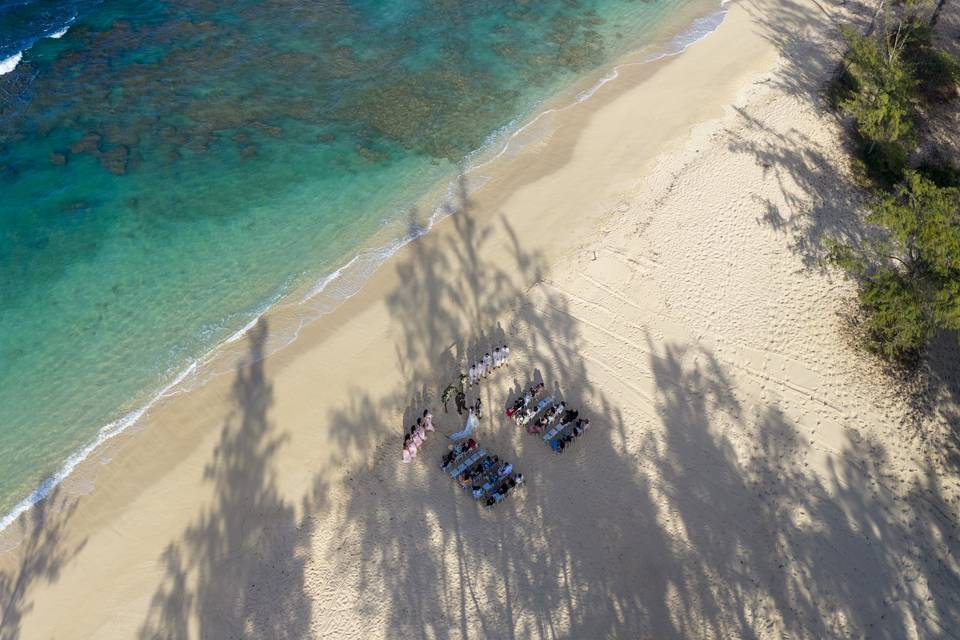 Overview of beach area