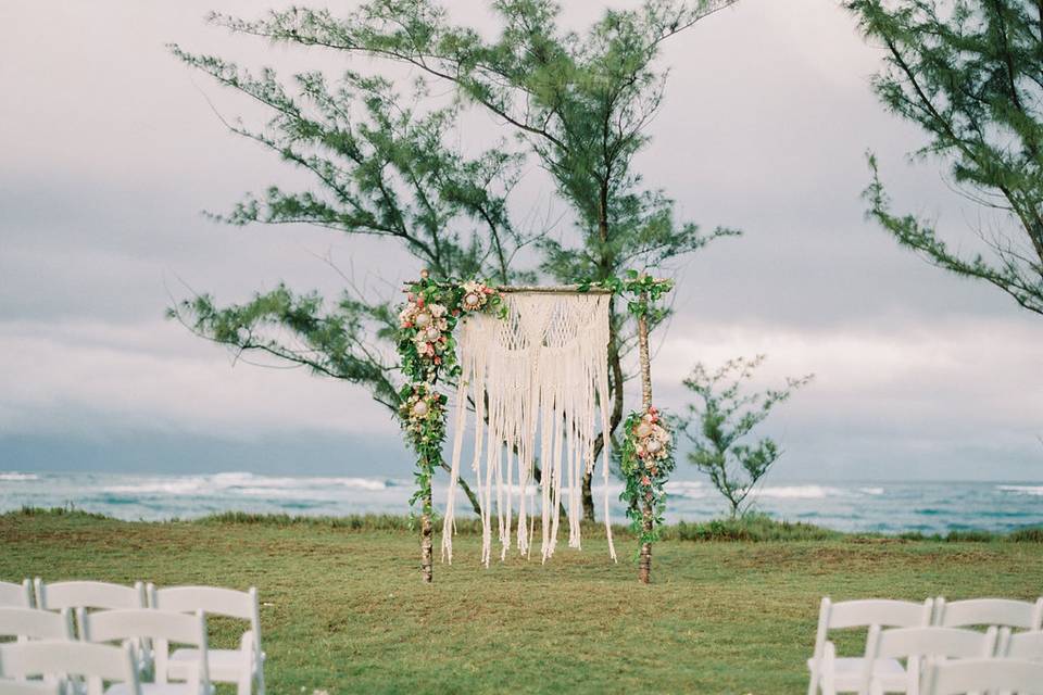 Our grassy ceremony site