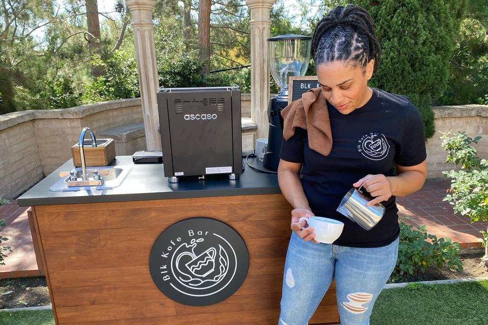 Barista at work