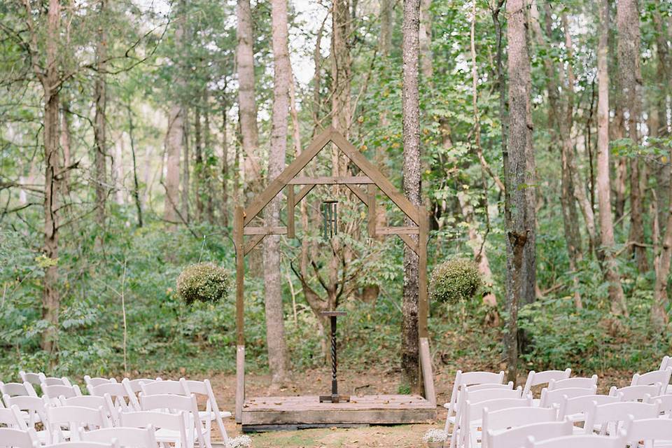 Arbor in the woods