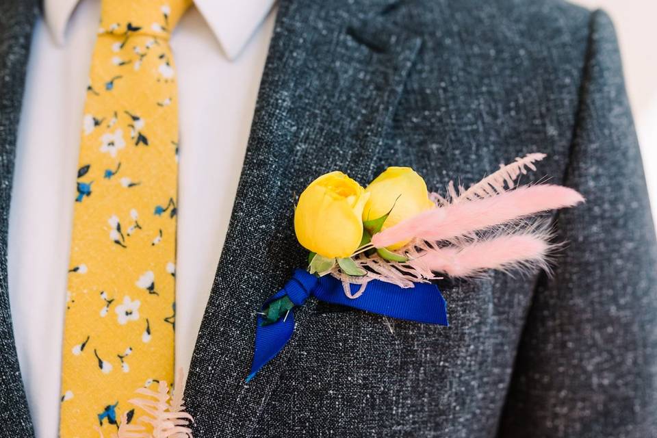 Bold boutonniere