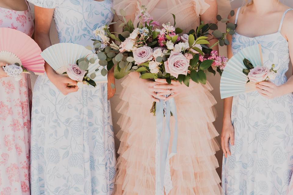 Bride and her maids