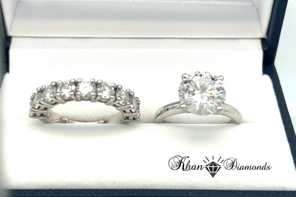 Engagement and wedding band co