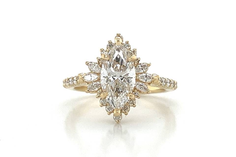 Unique Marquise diamond ring