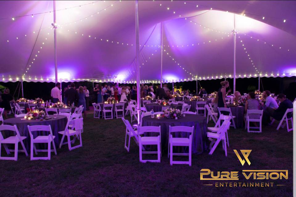 Uplighting under Tent