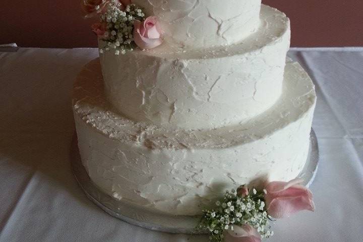 3-tier wedding cake