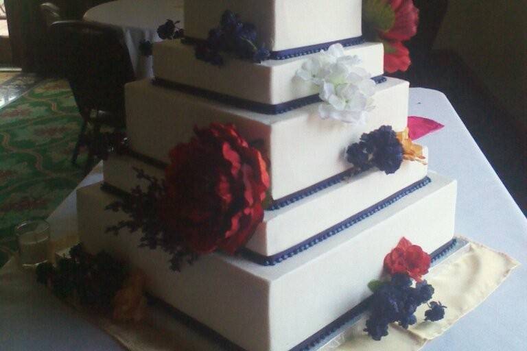 3-tier wedding cake