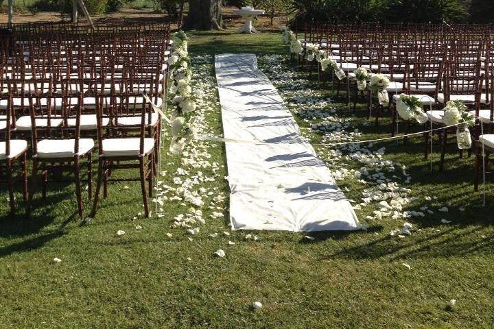 Wedding ceremony setup