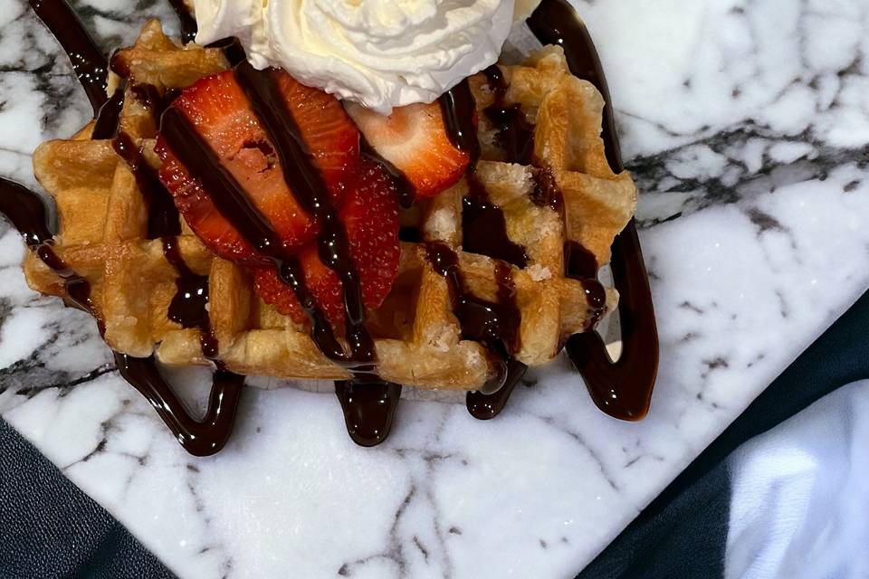 Chocolate drizzle fresh fruit