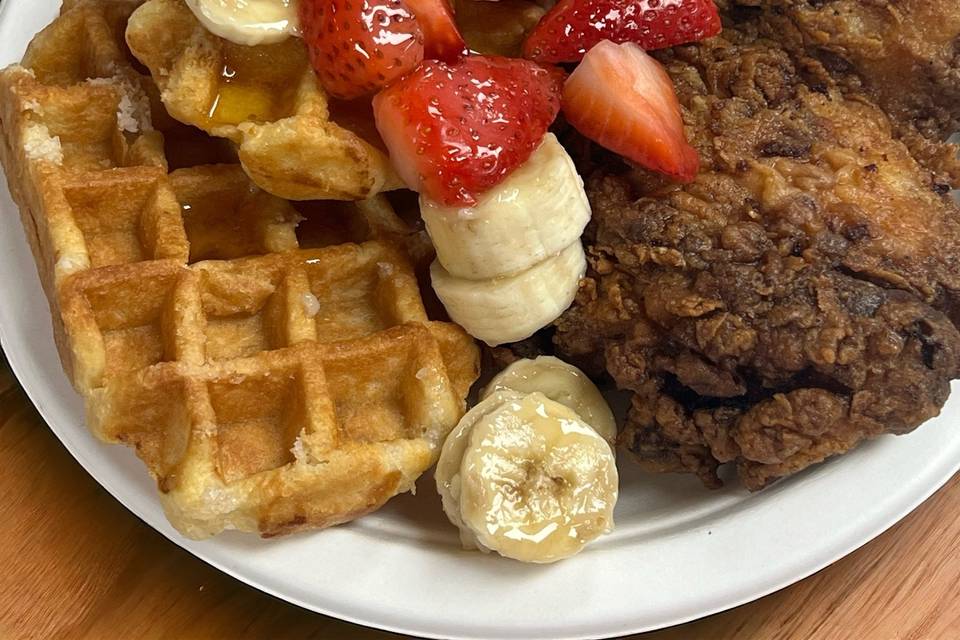 Chicken&Waffles with a Twist
