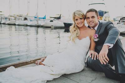 Couple photo by the dock