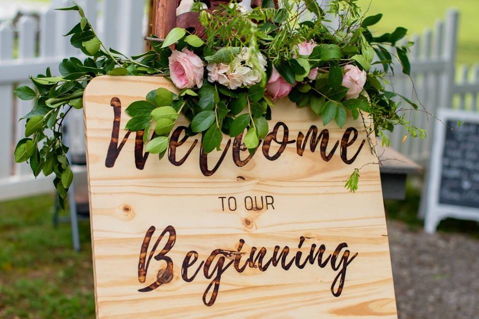 Beautiful wedding sign