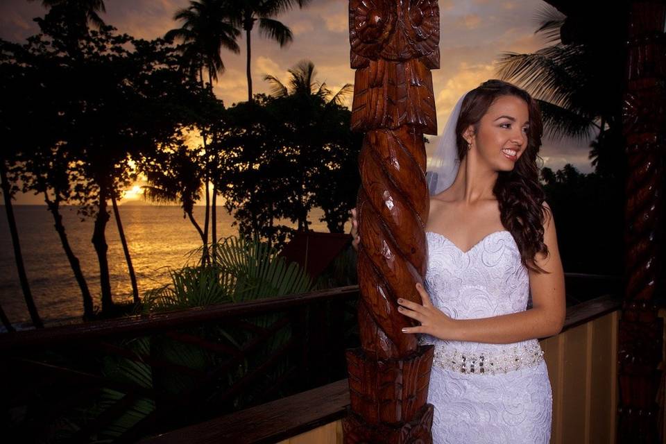 Smiling bride