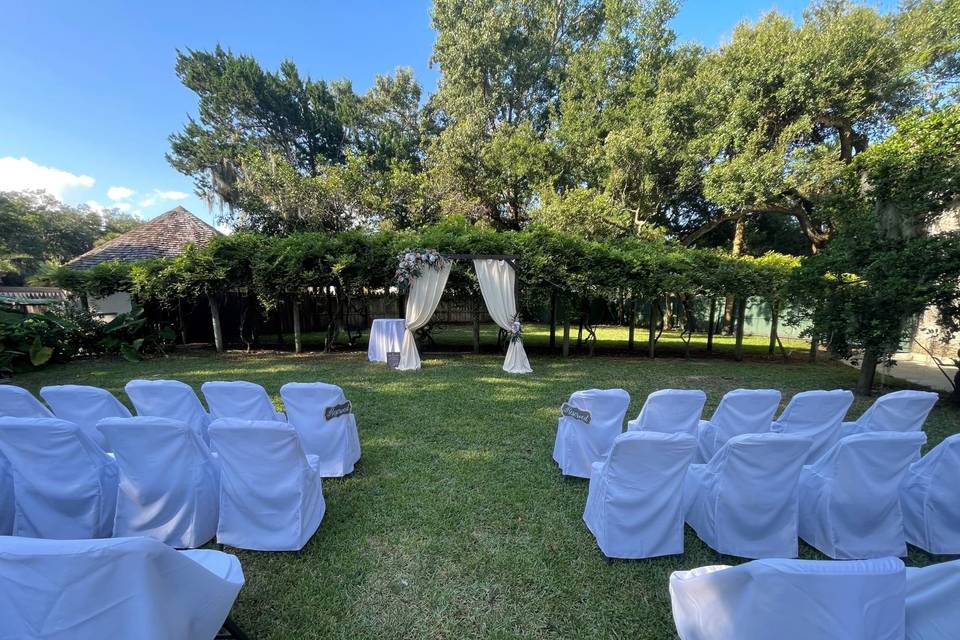 Peacock Garden Ceremony