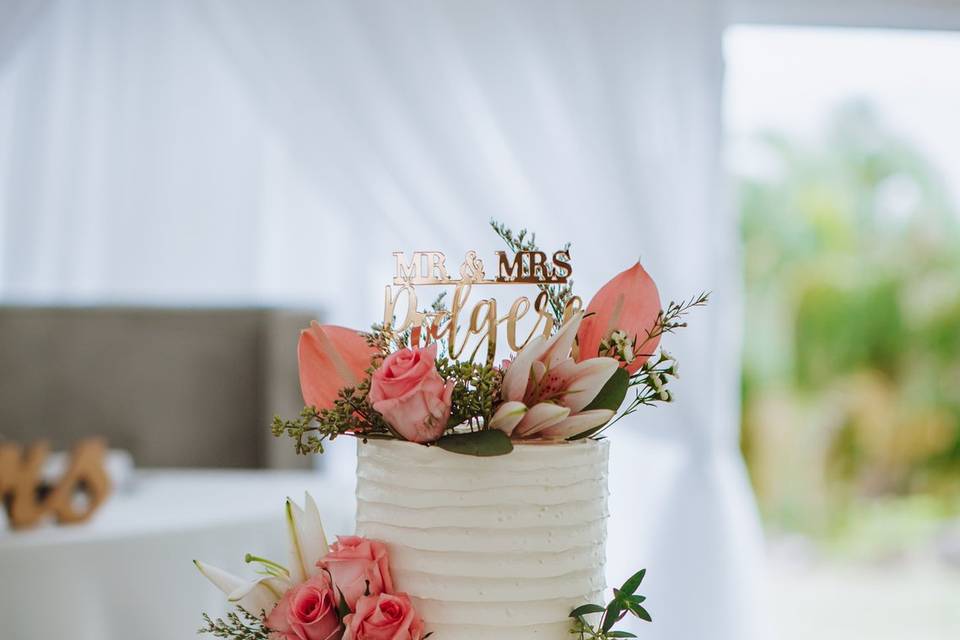 Wedding cake display