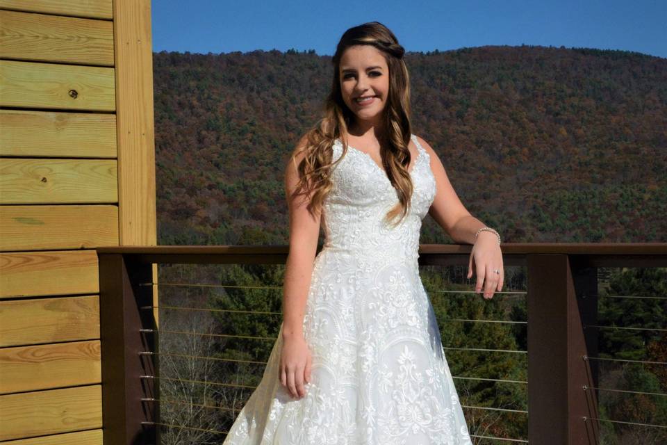 Bride on the deck