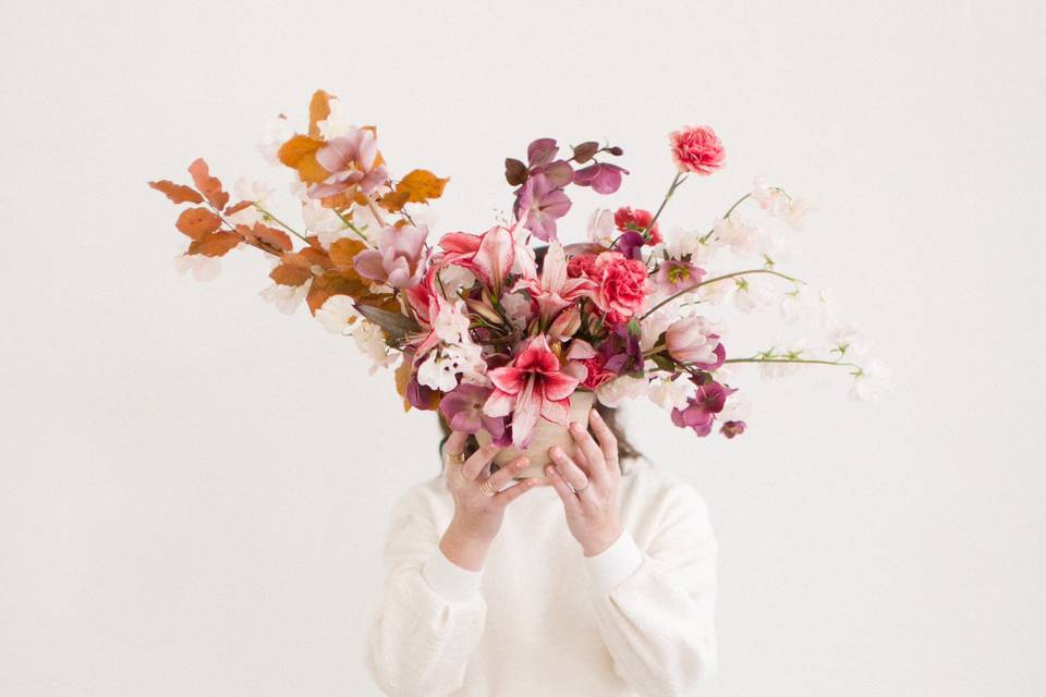 Bride with a beautiful bouquet