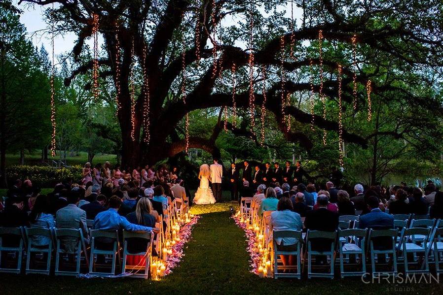 Outdoor wedding ceremony