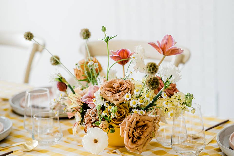 Boho inspired tablescape