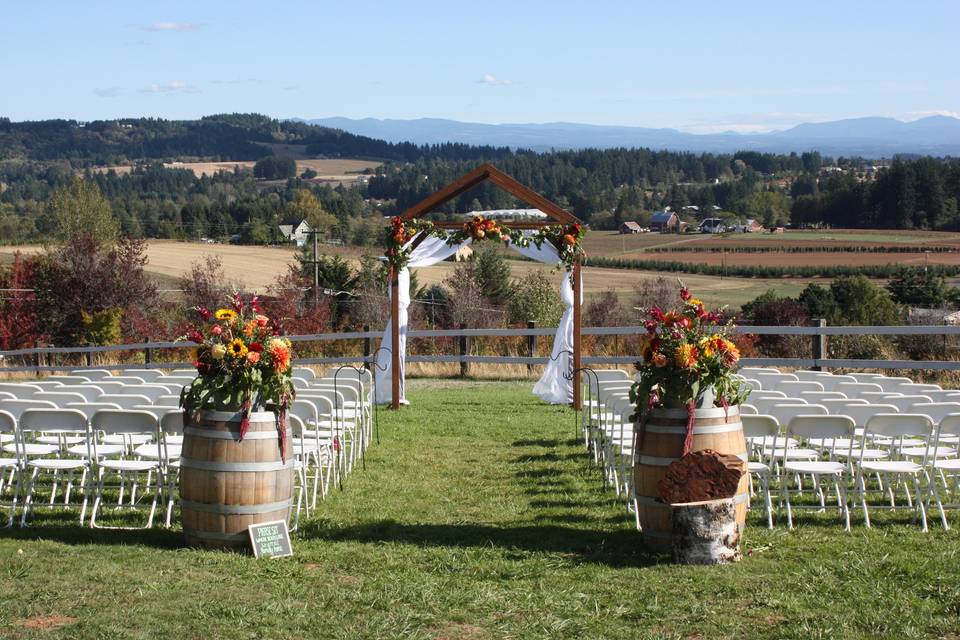 Wedding ceremony area