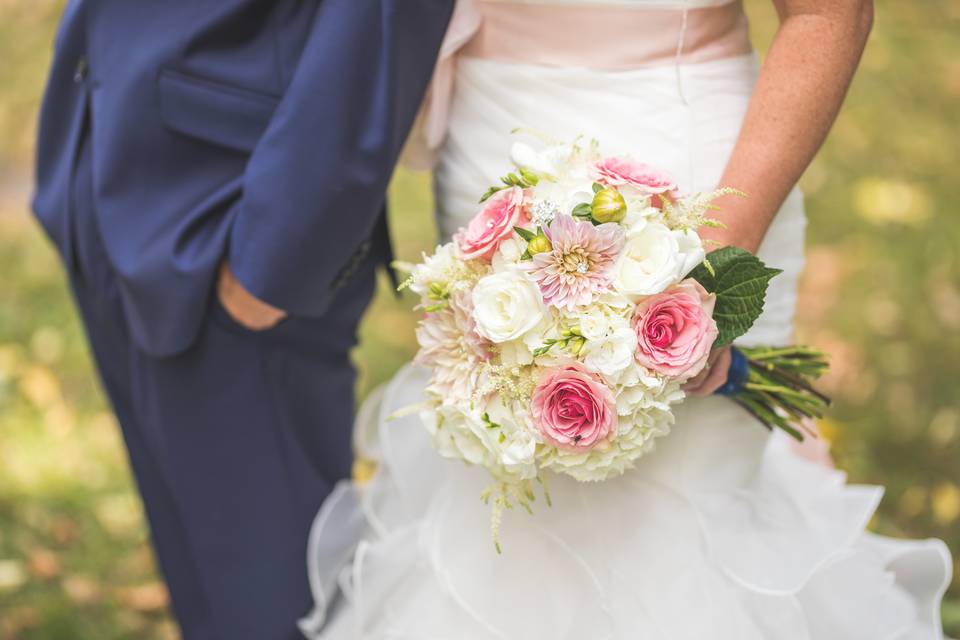 Bride with bouquet