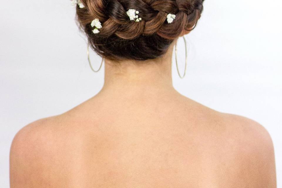 Floral hair styling