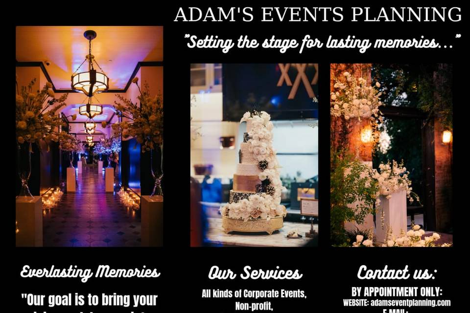 Adam's event planning