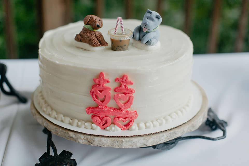 Dog cake topper