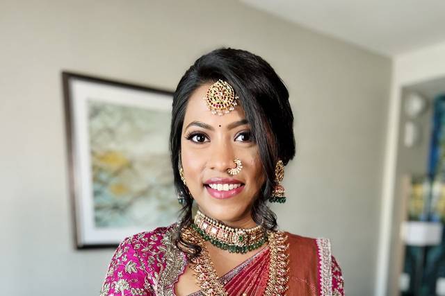 Bridal Makeup, hair, draping