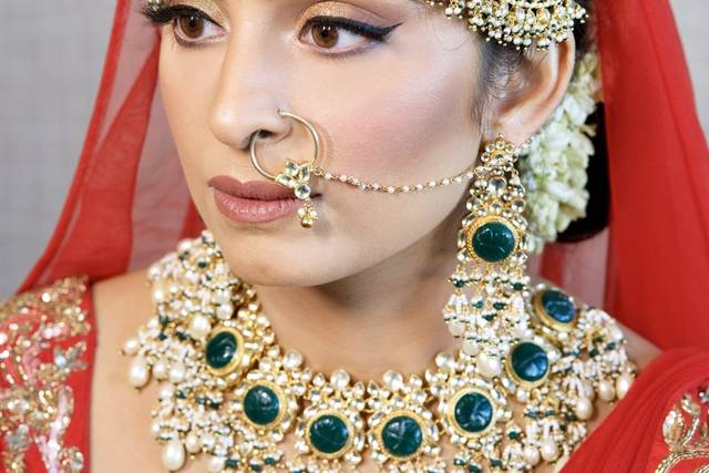 Bridal Makeup, hair, draping