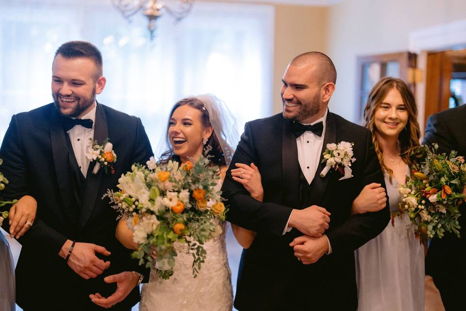 Bridal Party Laughs