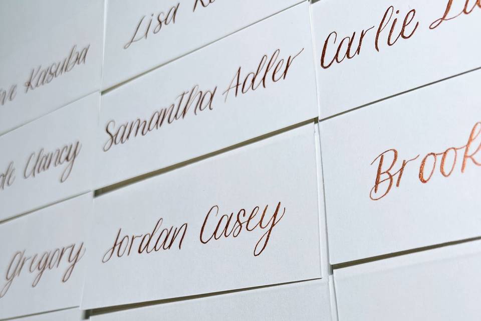 Copper Ink Place Cards