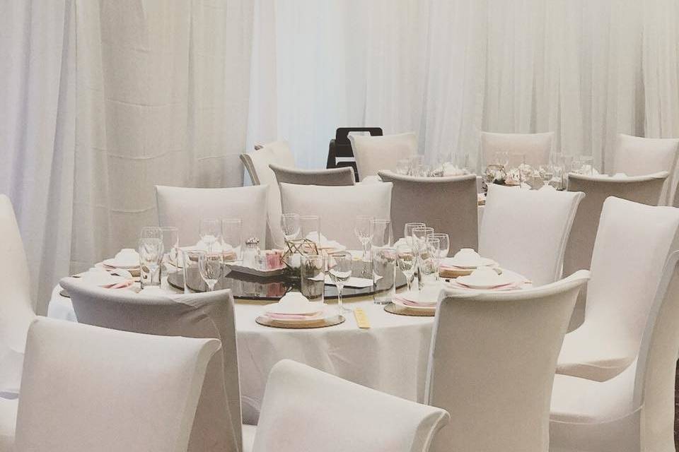 White table set-up