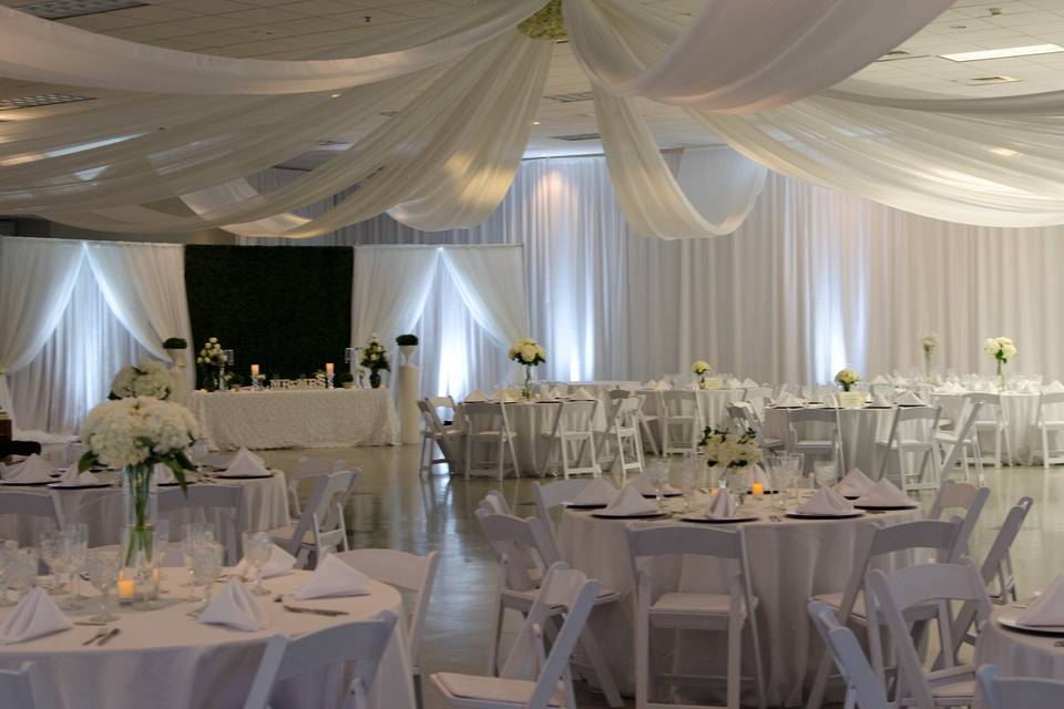 White themed reception