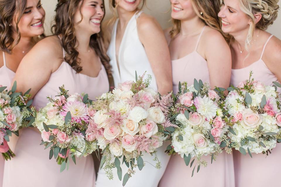 Blush bouquets