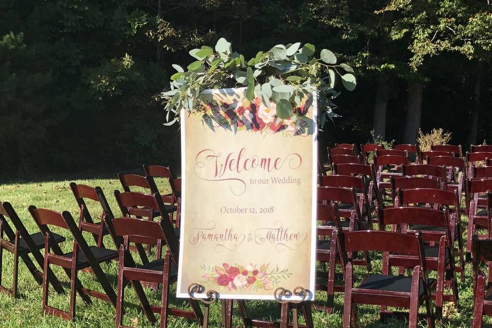 Ceremony sign