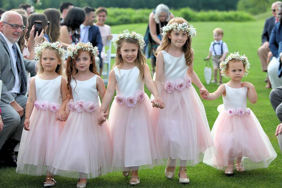 Young wedding guests