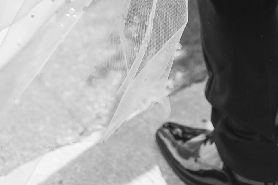 Bride and groom close up